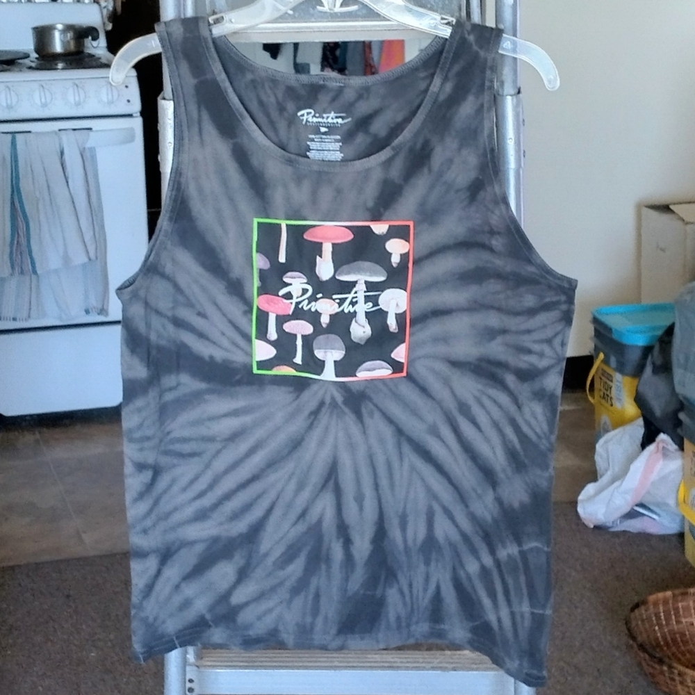 Primitive Skateboarding Fungi Mushrooms Tank Top Size S